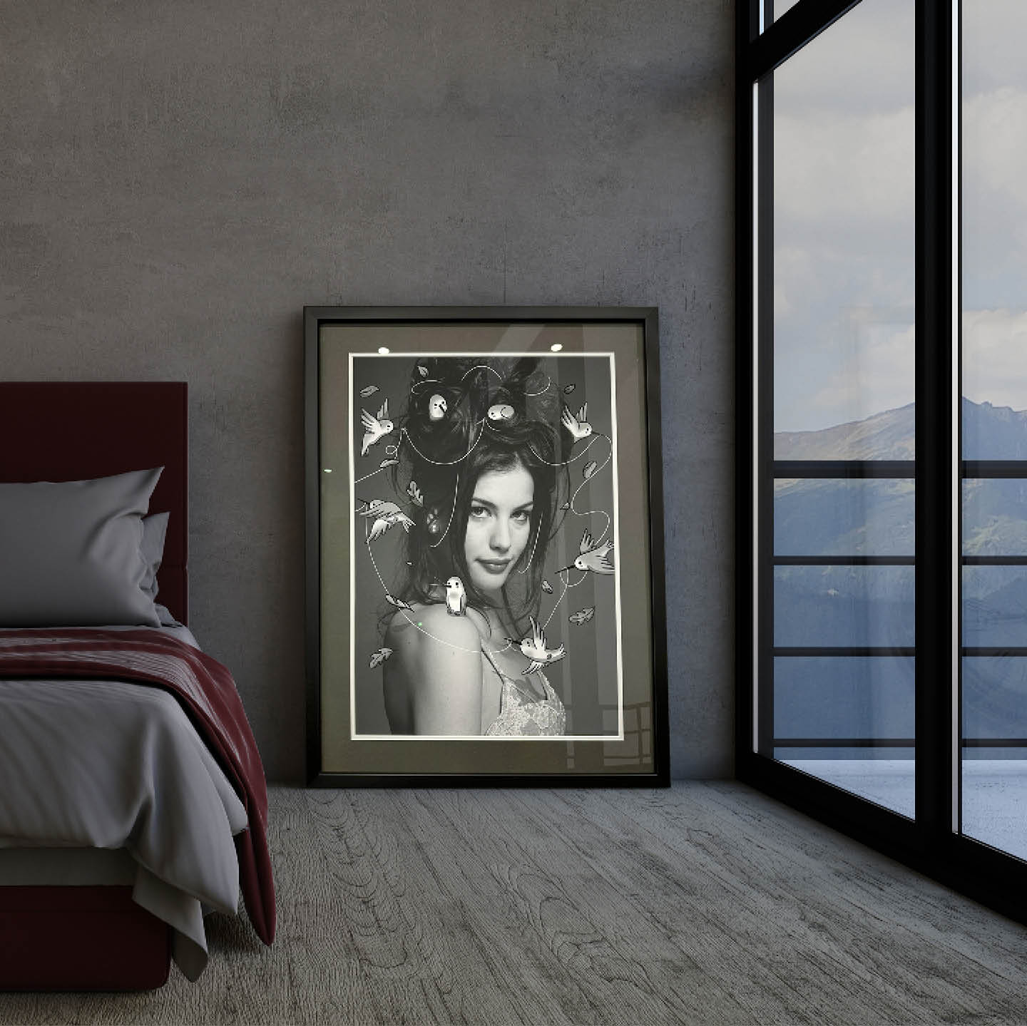 Liv Tyler Art Print Framed in Black