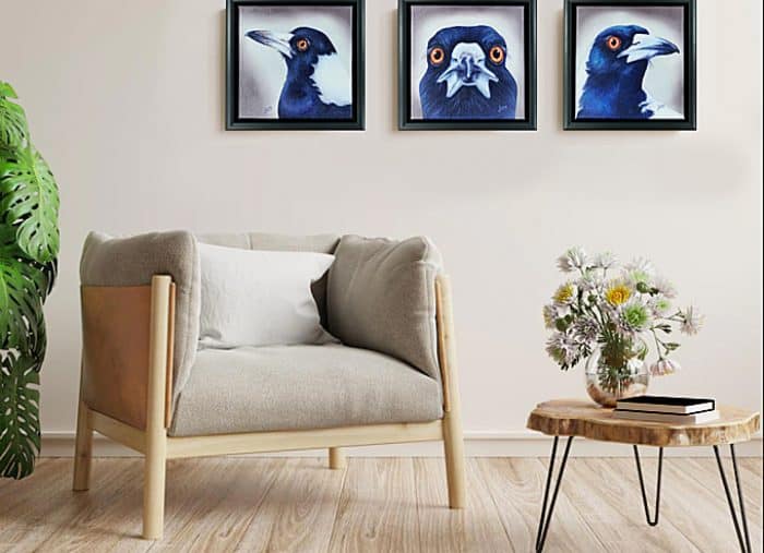 FLOAT FRAMED MAGPIE CANVASES