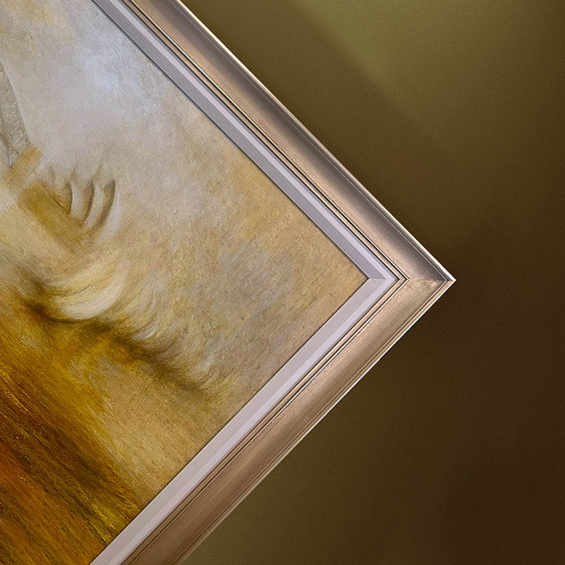Oil Painting by artist Robert John Bosler framed in Gold Leaf. Oil Painting by artist Robert John Bosler framed in Gold Leaf.