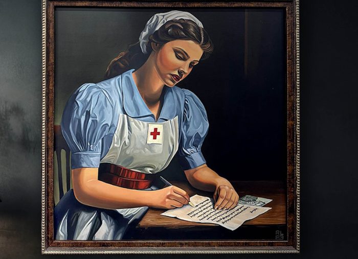 Ryan Loffhagen oil painting framed in Tortoise Shell