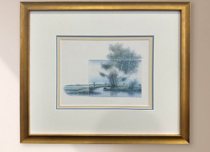 Showcasing a Stunning Trio: Custom Framing for a Unique Watercolor Landscape