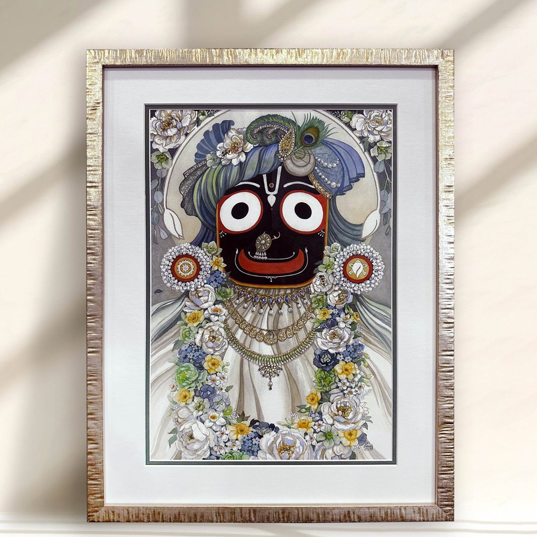 Ornate Cultural Illustrations framed in distressed textured Gold Frames and a double mat Ornate Cultural Illustrations framed in distressed textured Gold Frames and a double mat