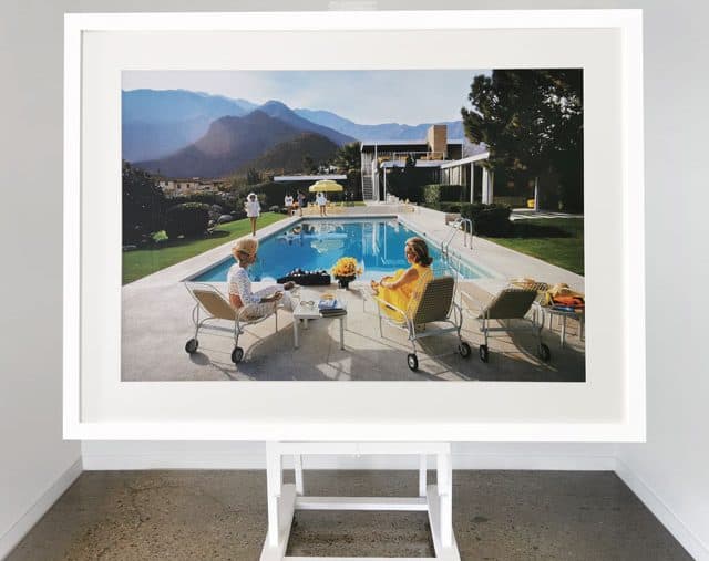 SLIM AARONS WHITE ON WHITE SHADOW BOXED FRAMES