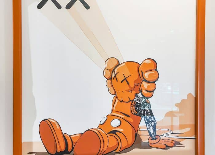 Dawsons Handcrafted Range: Just Around the Corner Frame: KAWS Fan Art Print Laark