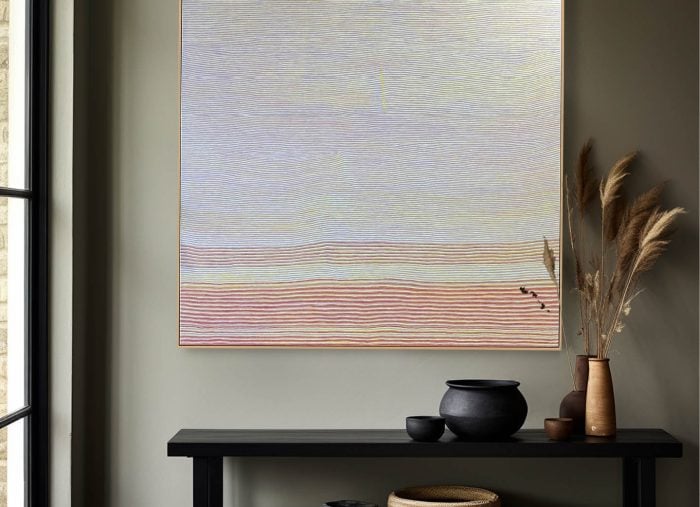 Minimalist Linear Artwork float framed