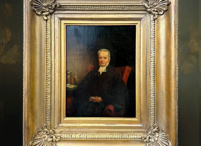 Classic Portrait Oil painting and Ornate Gold Gilded Period Frame Restored