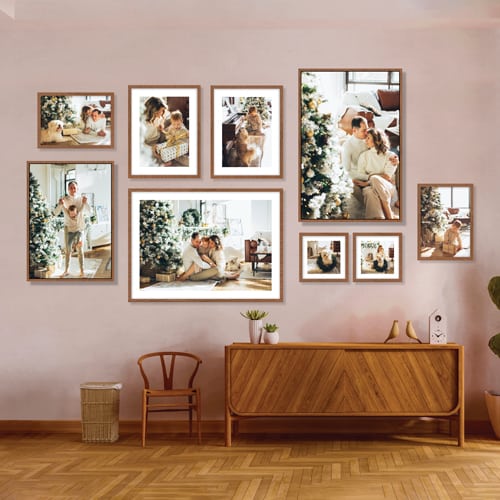 Custom Picture Frames for this Surfers Paradise Family Christmas Photo Wall Collage.