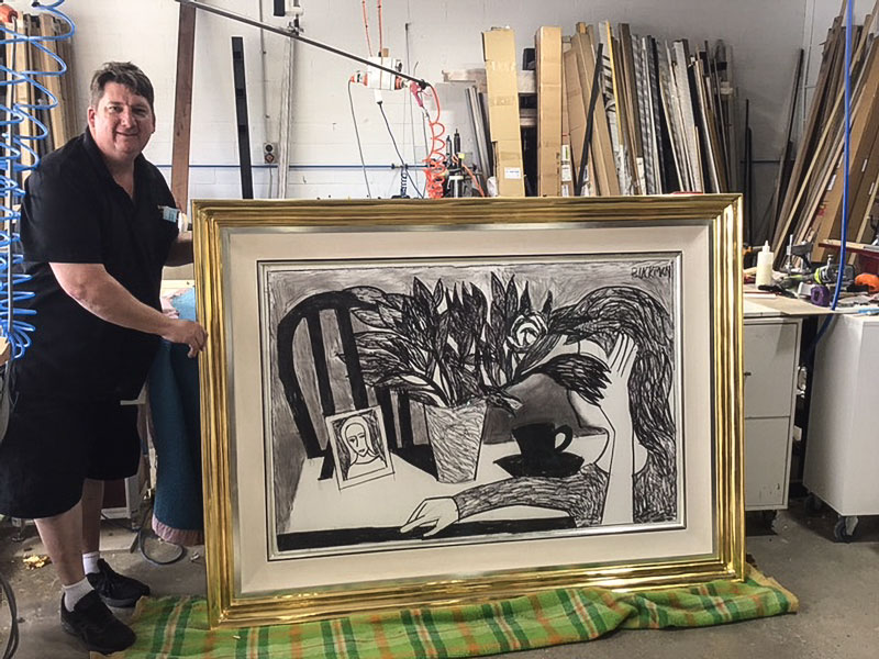 Charles Blackman: Visionary Australian Artist: Original Charcoal Portrait of a Woman