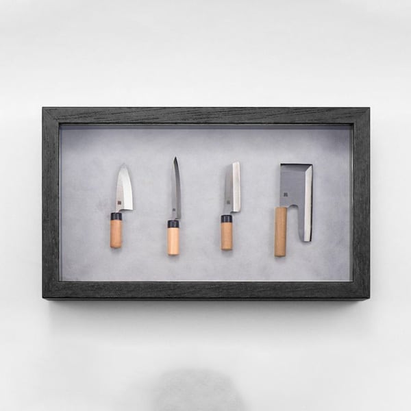 For the cooking enthusiast father, frame up some smart cooking knives or other utensils.