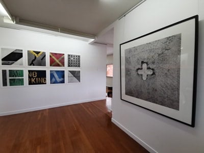 The large format print framed for Exhibition.