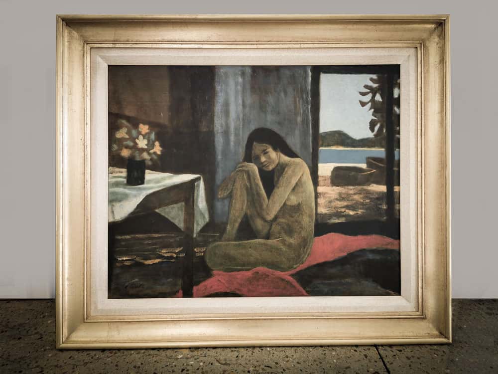 Fijian Woman, by 1969 Archibald Prize Winner, Ray Crooke (Framed by Dawsons Framing)