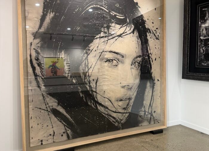 Custom framed floating artwork by Lidia Masllorens by Dawsons Framing
