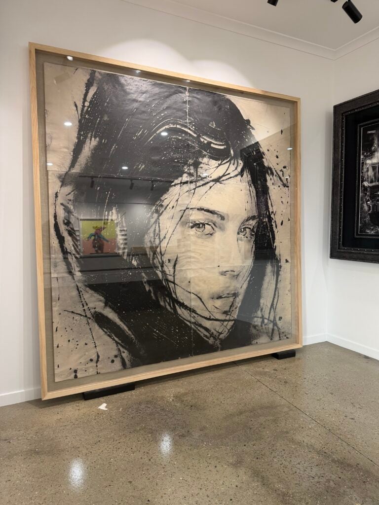 Custom framed floating artwork by Lidia Masllorens by Dawsons Framing
