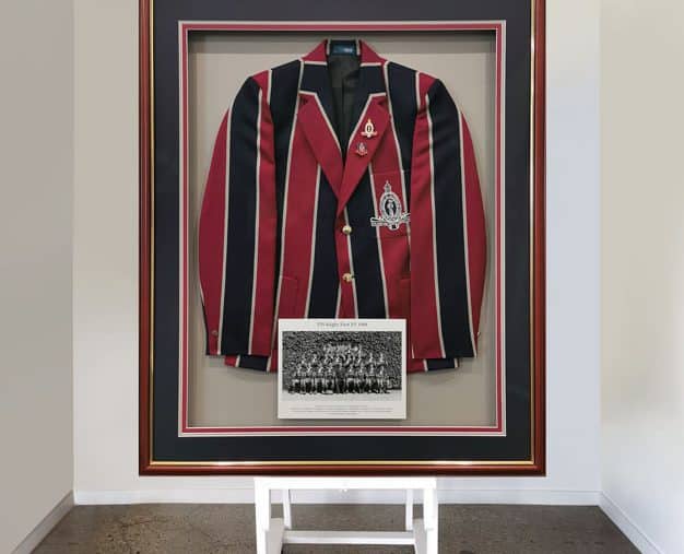 SPORTS BLAZER MEMORABILIA FRAMING