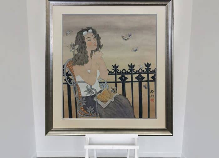 MODERN JAPANESE ILLUSTRATION FRAMED