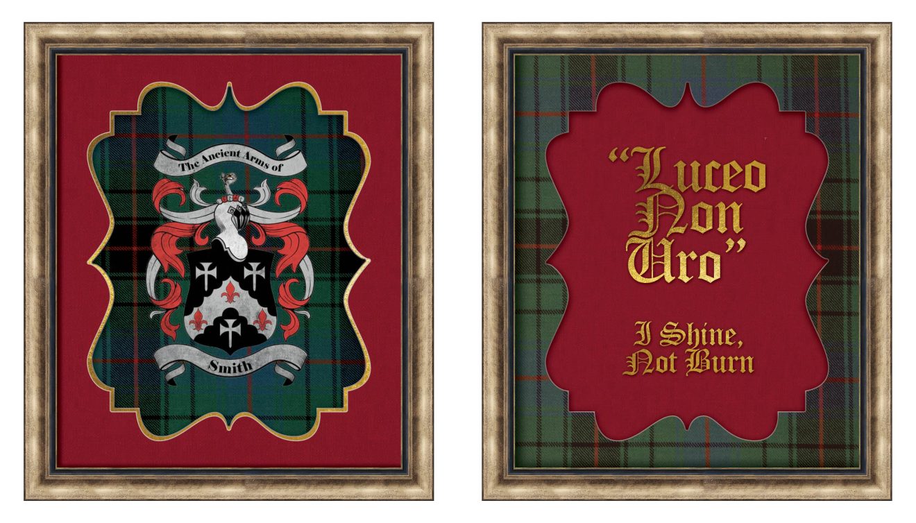 MCCALLUM COAT OF ARMS AND FAMILY CREED FRAMED