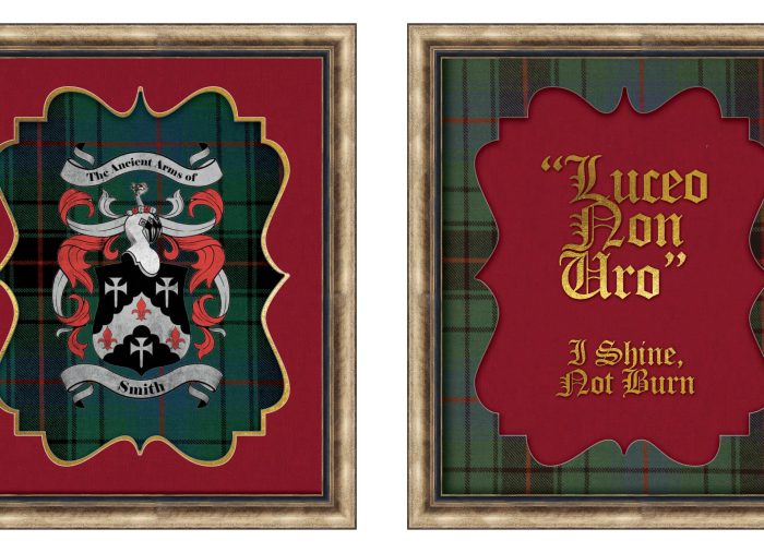 SMITH FAMILY COAT OF ARMS AND FAMILY CREED FRAMED